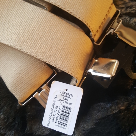 Suspenders. Tan. 46" in length.  2" wide. NWT. - Picture 3 of 6